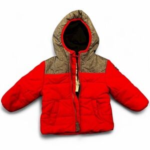 VGUC Carter's Red and Gray Puffer Jacket (12 months)